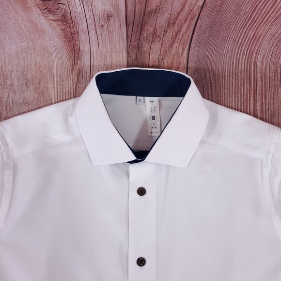 State & Liberty Shirt Small The Springer Limited Edition White with Navy Accents - Picture 5 of 14